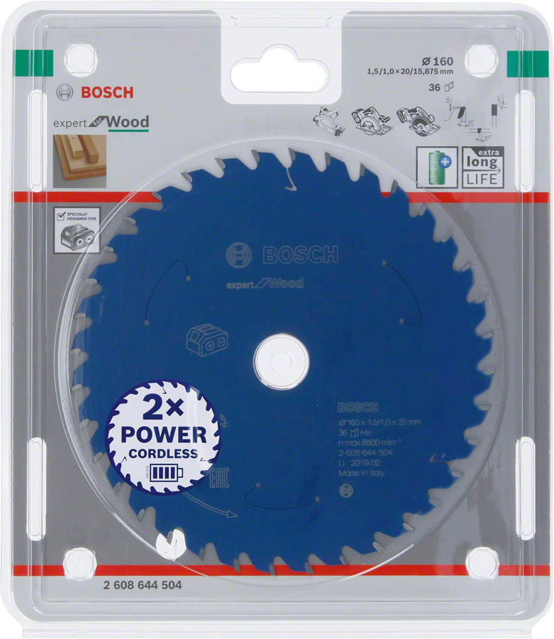 Bosch - Expert for Serisi Ahşap için Akülü Daire Testere Bıçağı 160*20 mm 36 Diş - Resim 2