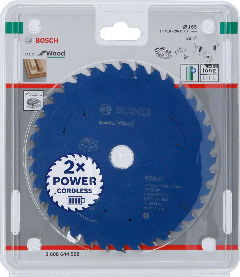 Bosch - Expert for Serisi Ahşap için Akülü Daire Testere Bıçağı 160*20 mm 36 Diş - Resim 2