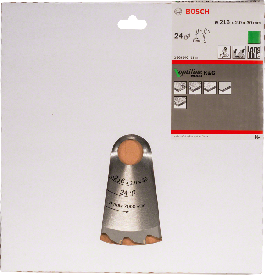 Bosch - Optiline Serisi Ahşap için Daire Testere Bıçağı B 216x30 mm-24 Diş - Resim 2