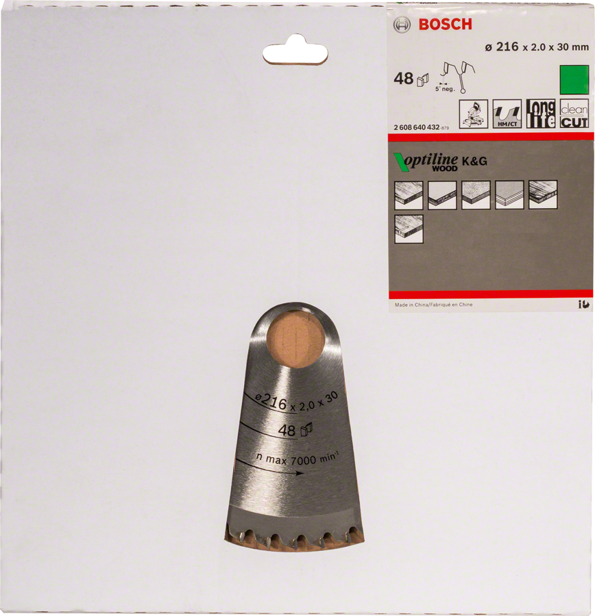 Bosch - Optiline Serisi Ahşap için Daire Testere Bıçağı B 216x30 mm-48 Diş - Resim 2