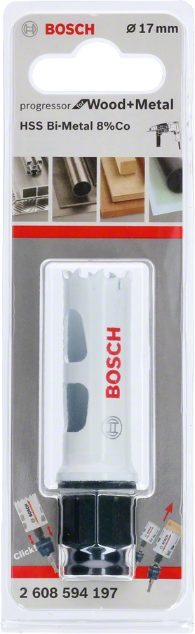 Bosch - Yeni Progressor Serisi Ahşap ve Metal için Delik Açma Testeresi (Panç) 17 mm - Resim 2