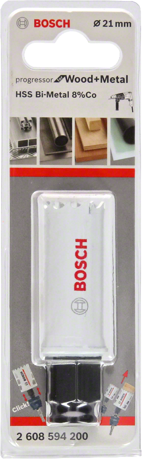 Bosch - Yeni Progressor Serisi Ahşap ve Metal için Delik Açma Testeresi (Panç) 21 mm - Resim 2