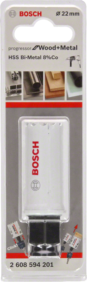 Bosch - Yeni Progressor Serisi Ahşap ve Metal için Delik Açma Testeresi (Panç) 22 mm - Resim 2