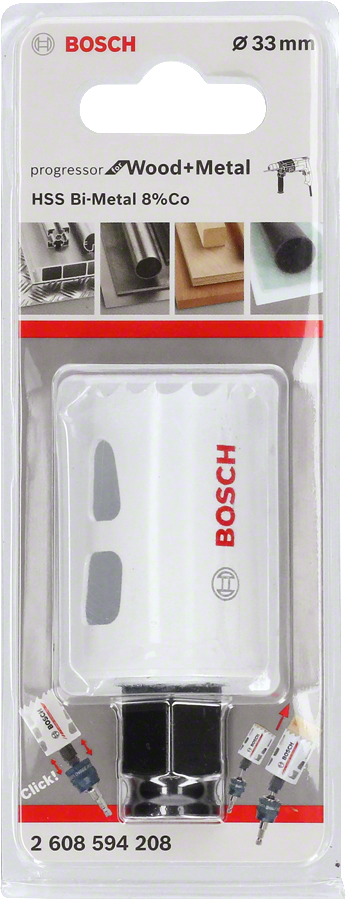 Bosch - Yeni Progressor Serisi Ahşap ve Metal için Delik Açma Testeresi (Panç) 33 mm - Resim 2