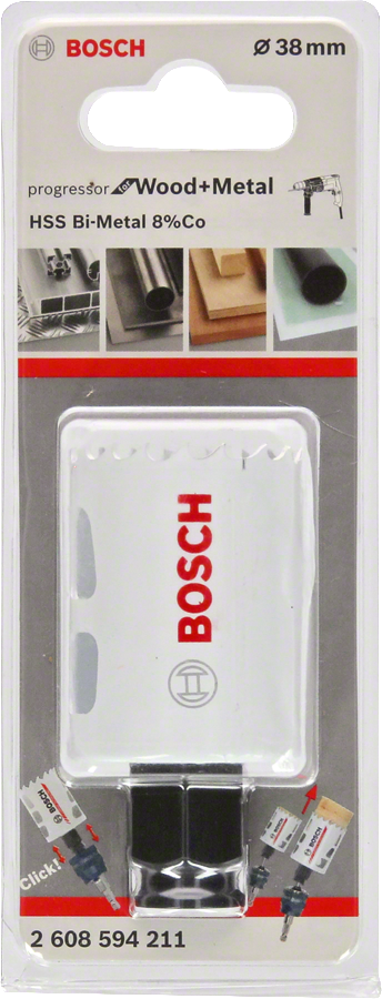 Bosch - Yeni Progressor Serisi Ahşap ve Metal için Delik Açma Testeresi (Panç) 38 mm - Resim 2