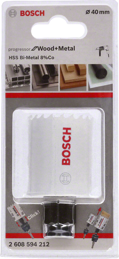 Bosch - Yeni Progressor Serisi Ahşap ve Metal için Delik Açma Testeresi (Panç) 40 mm - Resim 2