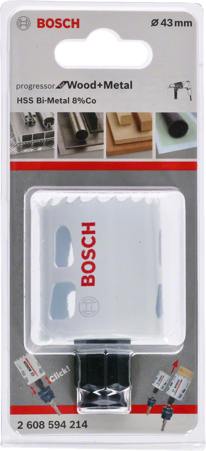 Bosch - Yeni Progressor Serisi Ahşap ve Metal için Delik Açma Testeresi (Panç) 43 mm - Resim 2