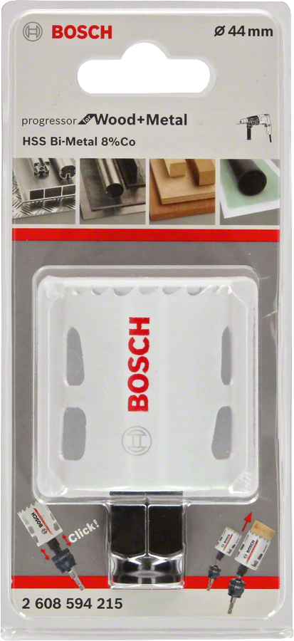 Bosch - Yeni Progressor Serisi Ahşap ve Metal için Delik Açma Testeresi (Panç) 44 mm - Resim 2