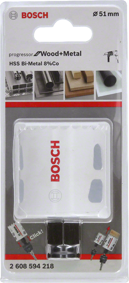 Bosch - Yeni Progressor Serisi Ahşap ve Metal için Delik Açma Testeresi (Panç) 51 mm - Resim 2