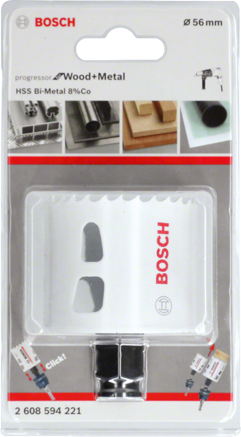 Bosch - Yeni Progressor Serisi Ahşap ve Metal için Delik Açma Testeresi (Panç) 56 mm - Resim 2