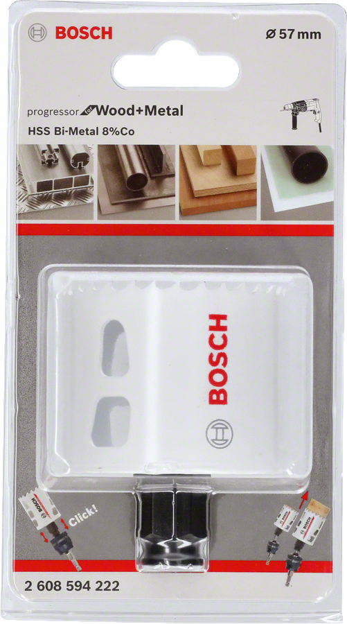 Bosch - Yeni Progressor Serisi Ahşap ve Metal için Delik Açma Testeresi (Panç) 57 mm - Resim 2