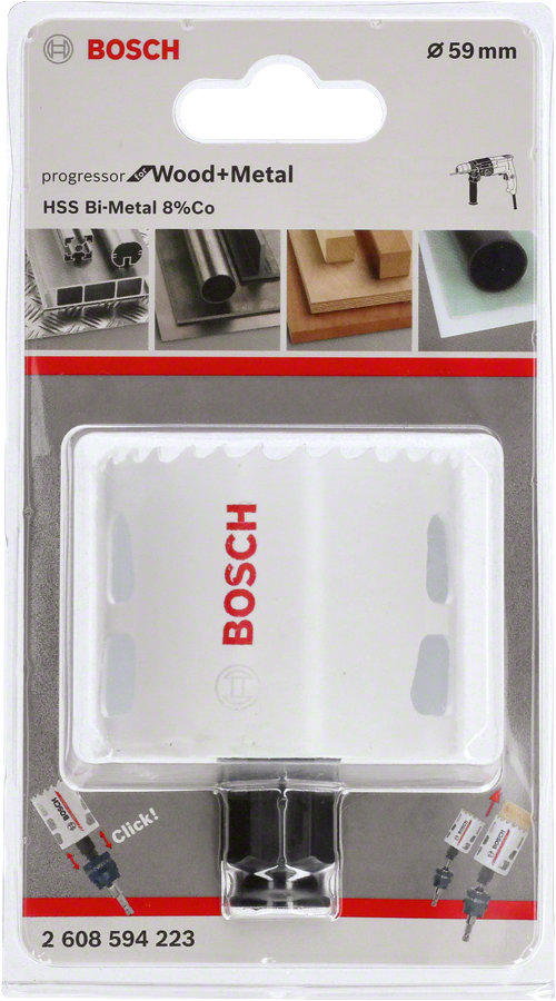 Bosch - Yeni Progressor Serisi Ahşap ve Metal için Delik Açma Testeresi (Panç) 59 mm - Resim 2