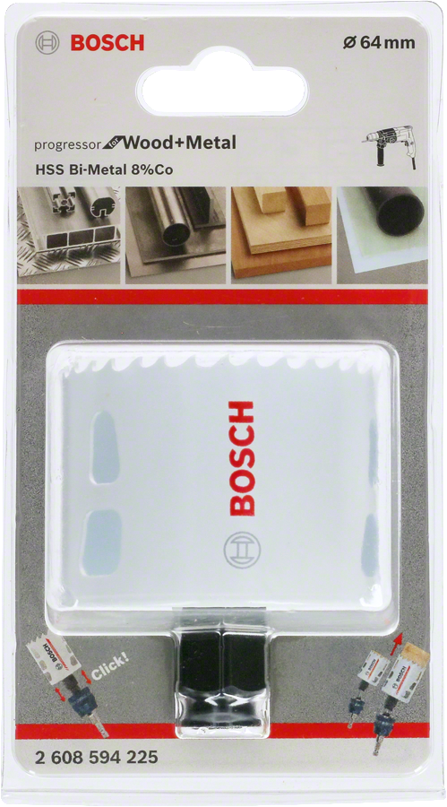 Bosch - Yeni Progressor Serisi Ahşap ve Metal için Delik Açma Testeresi (Panç) 64 mm - Resim 2