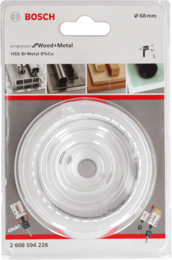 Bosch - Yeni Progressor Serisi Ahşap ve Metal için Delik Açma Testeresi (Panç) 68 mm - Resim 2