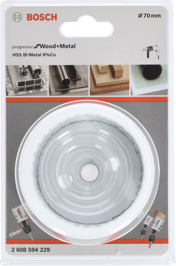 Bosch - Yeni Progressor Serisi Ahşap ve Metal için Delik Açma Testeresi (Panç) 70 mm - Resim 2