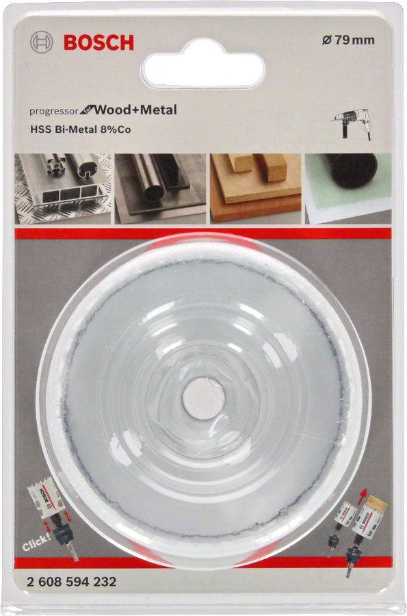 Bosch - Yeni Progressor Serisi Ahşap ve Metal için Delik Açma Testeresi (Panç) 79 mm - Resim 2