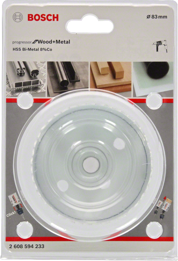 Bosch - Yeni Progressor Serisi Ahşap ve Metal için Delik Açma Testeresi (Panç) 83 mm - Resim 2
