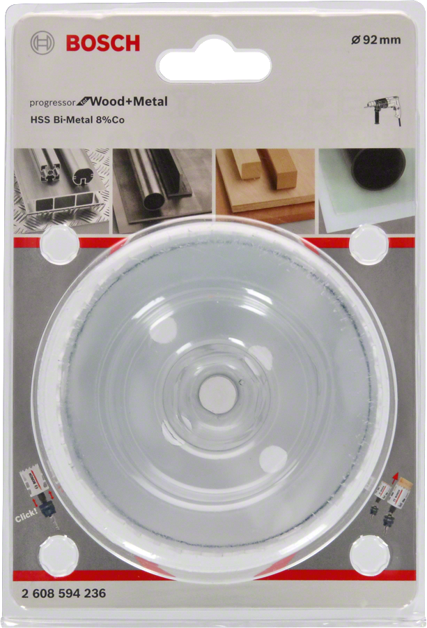 Bosch - Yeni Progressor Serisi Ahşap ve Metal için Delik Açma Testeresi (Panç) 92 mm - Resim 2