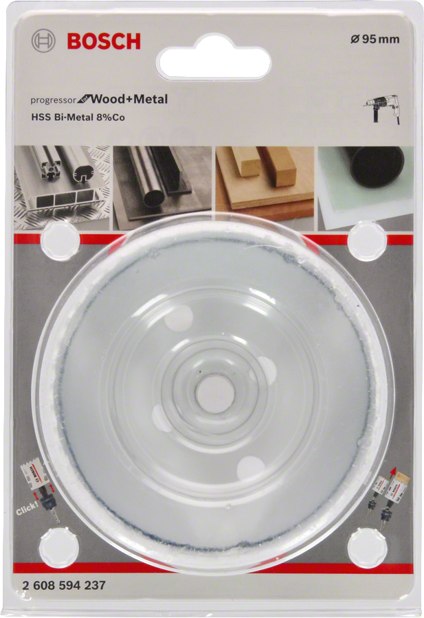 Bosch - Yeni Progressor Serisi Ahşap ve Metal için Delik Açma Testeresi (Panç) 95 mm - Resim 2