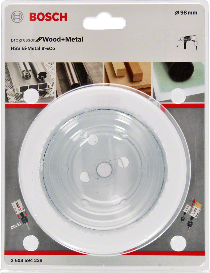 Bosch - Yeni Progressor Serisi Ahşap ve Metal için Delik Açma Testeresi (Panç) 98 mm - Resim 2