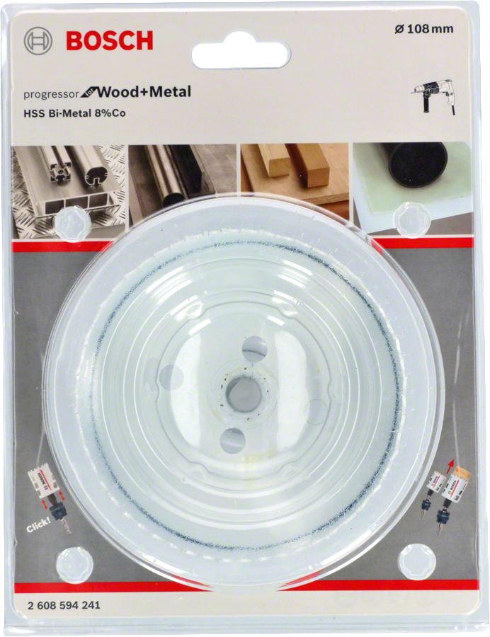 Bosch - Yeni Progressor Serisi Ahşap ve Metal için Delik Açma Testeresi (Panç) 108 mm - Resim 2
