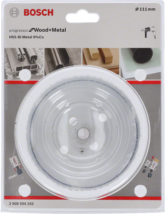 Bosch - Yeni Progressor Serisi Ahşap ve Metal için Delik Açma Testeresi (Panç) 111 mm - Resim 2