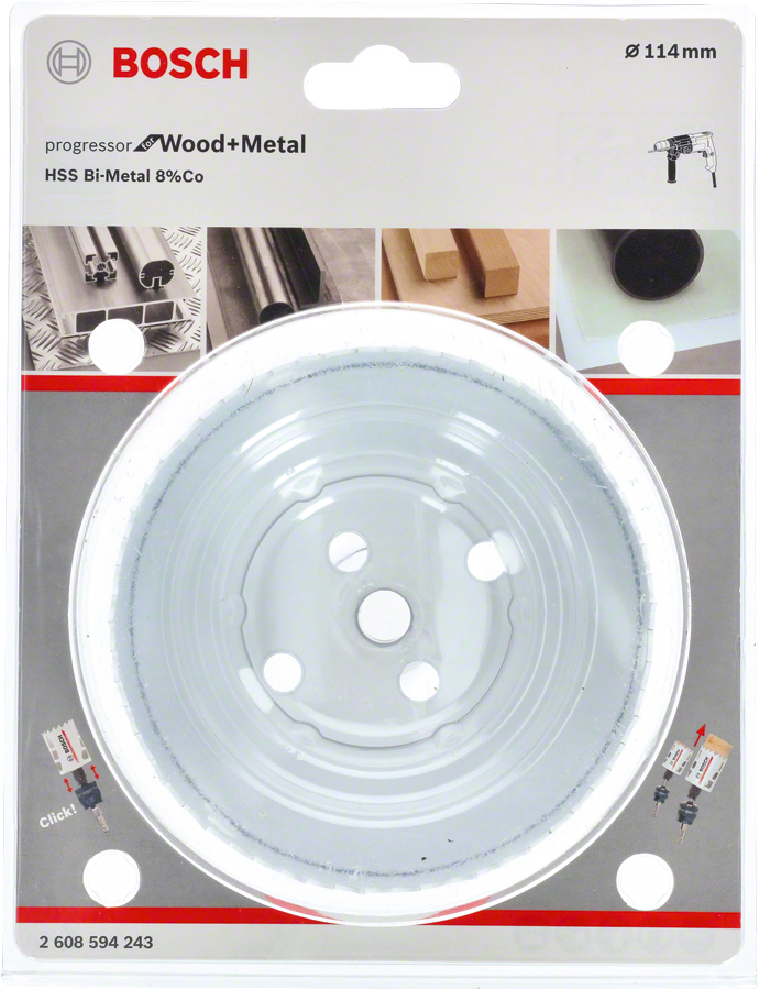 Bosch - Yeni Progressor Serisi Ahşap ve Metal için Delik Açma Testeresi (Panç) 114 mm - Resim 2