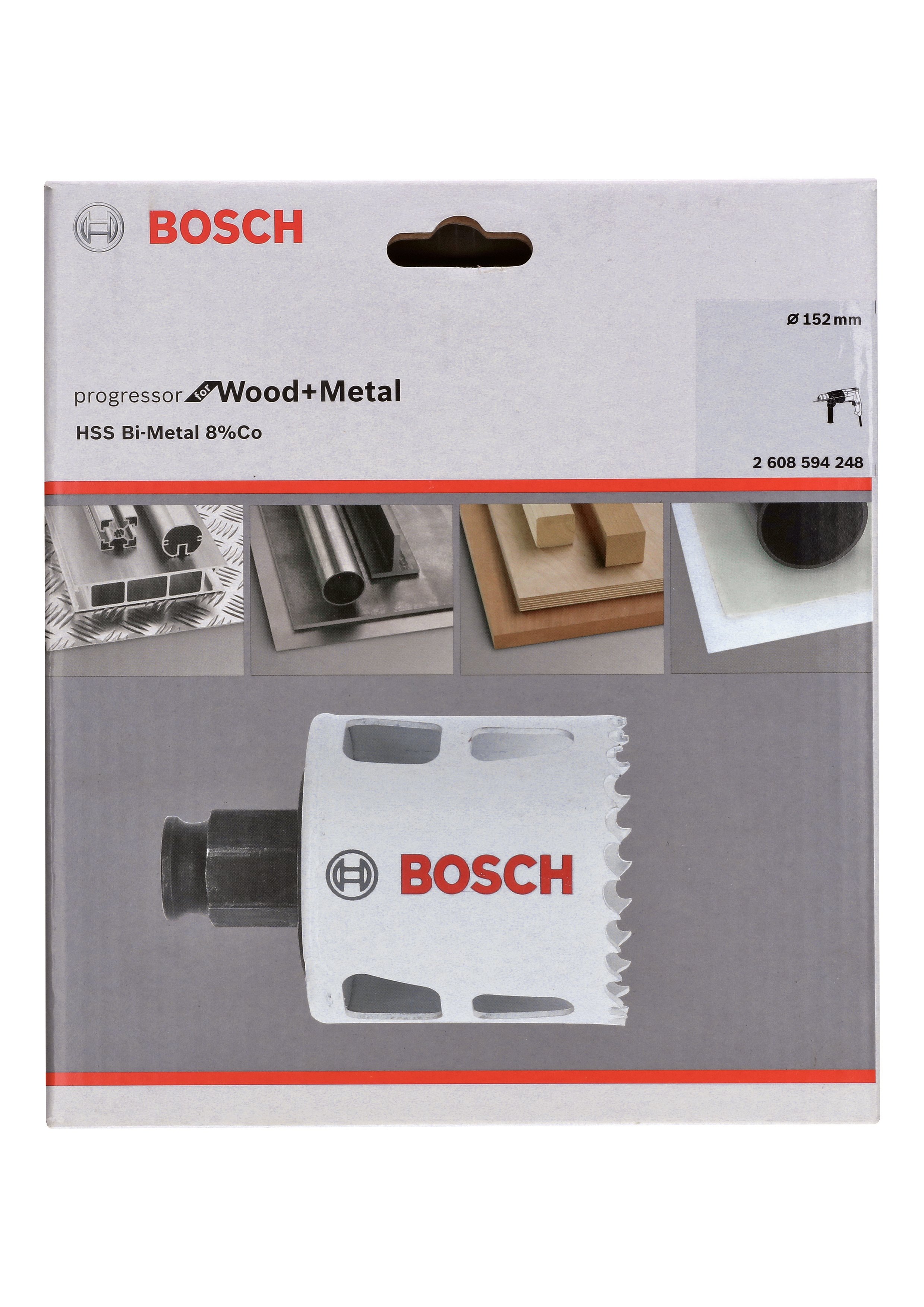 Bosch - Yeni Progressor Serisi Ahşap ve Metal için Delik Açma Testeresi (Panç) 152 mm - Resim 2