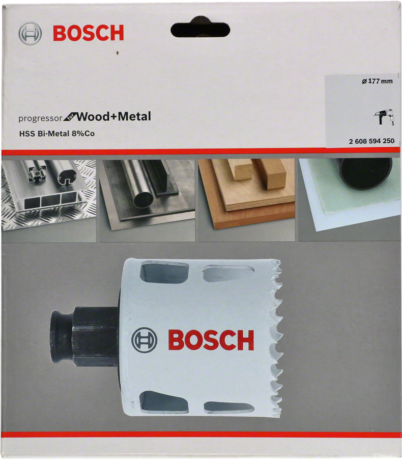 Bosch - Yeni Progressor Serisi Ahşap ve Metal için Delik Açma Testeresi (Panç) 177 mm - Resim 2