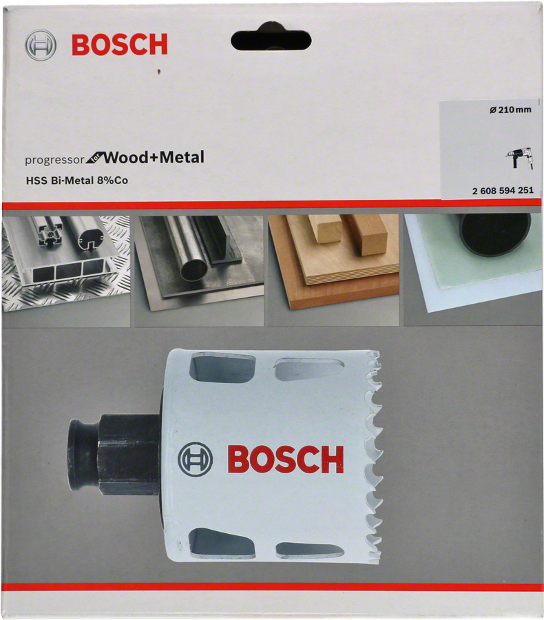 Bosch - Yeni Progressor Serisi Ahşap ve Metal için Delik Açma Testeresi (Panç) 210 mm - Resim 2