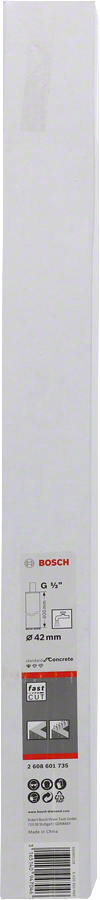 Bosch - Standard Seri Beton İçin 1/2'' Girişli Sulu Elmas Karot Ucu 42mm - Resim 2