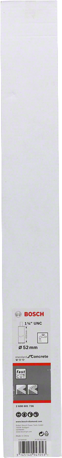 Bosch - Standard Seri Beton İçin 1 1/4'' UNC Girişli Sulu Elmas Karot Ucu 52mm - Resim 2