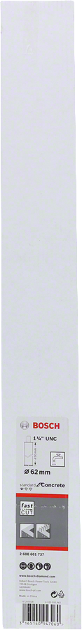 Bosch - Standard Seri Beton İçin 1 1/4'' UNC Girişli Sulu Elmas Karot Ucu 62mm - Resim 2