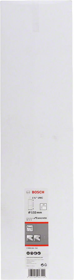 Bosch - Standard Seri Beton İçin 1 1/4'' UNC Girişli Sulu Elmas Karot Ucu 132mm - Resim 2