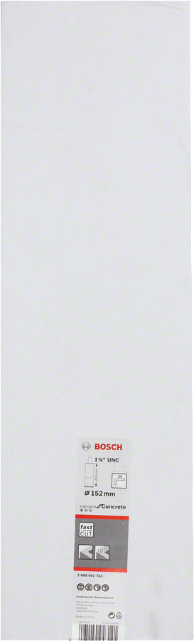 Bosch - Standard Seri Beton İçin 1 1/4'' UNC Girişli Sulu Elmas Karot Ucu 152mm - Resim 2
