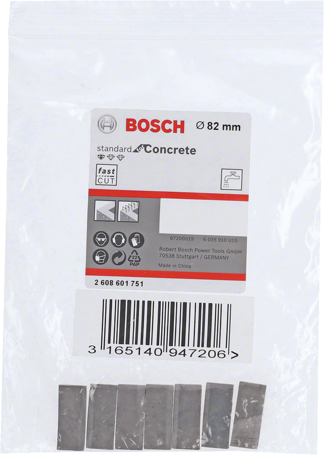 Bosch - Standard Seri Sulu Elmas Karot Ucu Segmanı 82mm 1 1/4'' 7'li - Resim 2