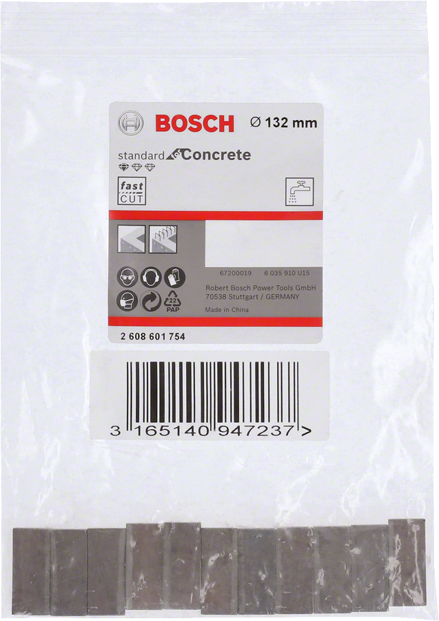 Bosch - Standard Seri Sulu Elmas Karot Ucu Segmanı 132mm 1 1/4'' 11'li - Resim 2
