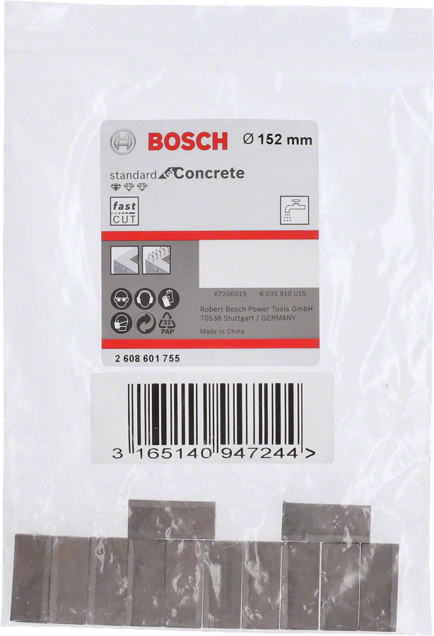 Bosch - Standard Seri Sulu Elmas Karot Ucu Segmanı 152mm 1 1/4'' 12'li - Resim 2