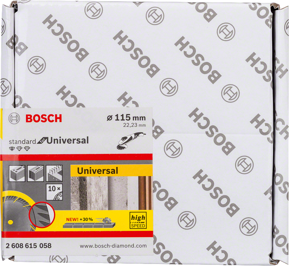 Bosch - Standard Seri Genel Yapı Malzemeleri İçin Elmas Kesme Diski 115 mm 10'lu Paket - Resim 2