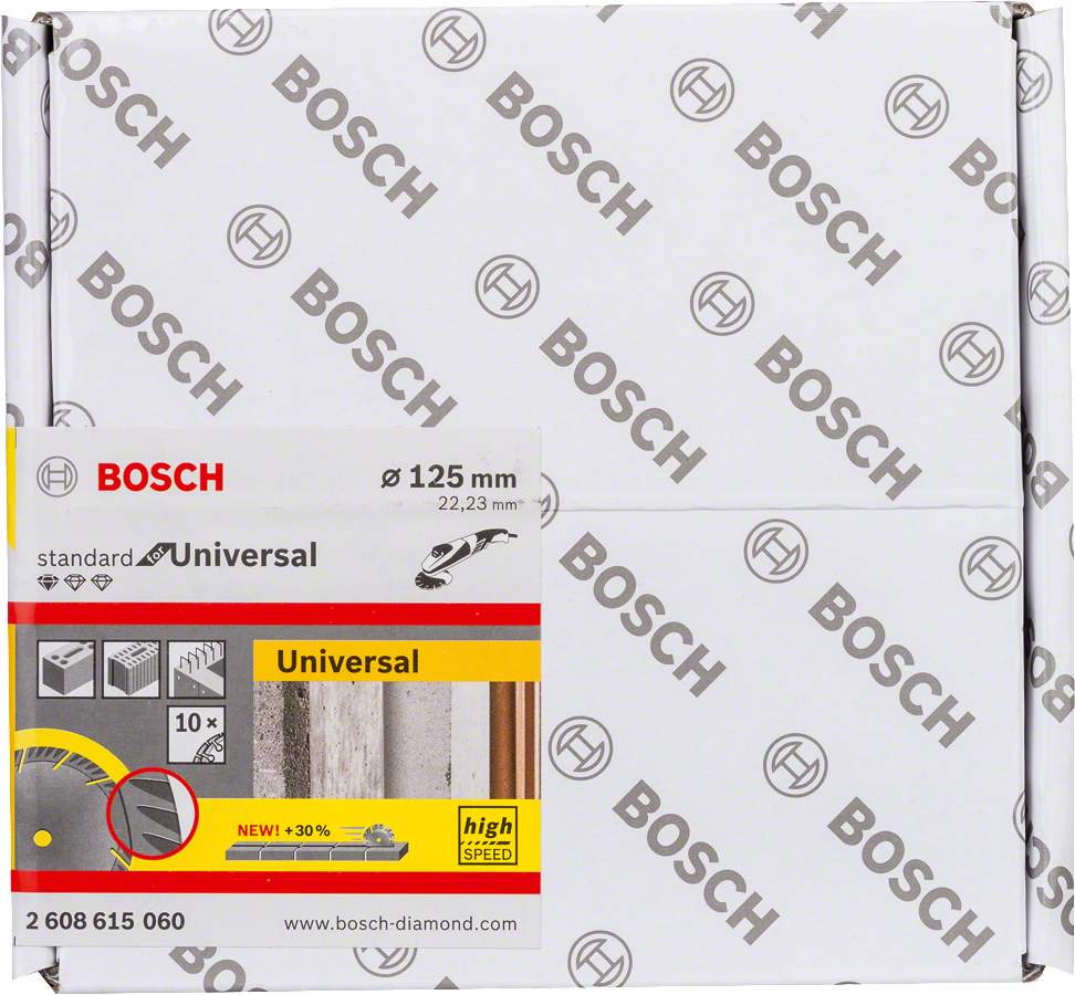 Bosch - Standard Seri Genel Yapı Malzemeleri İçin Elmas Kesme Diski 125 mm 10'lu  Paket - Resim 2