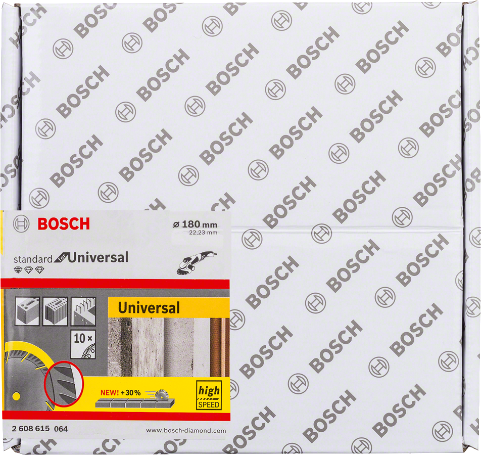 Bosch - Standard Seri Genel Yapı Malzemeleri İçin Elmas Kesme Diski 180 mm 10'lu Paket - Resim 2