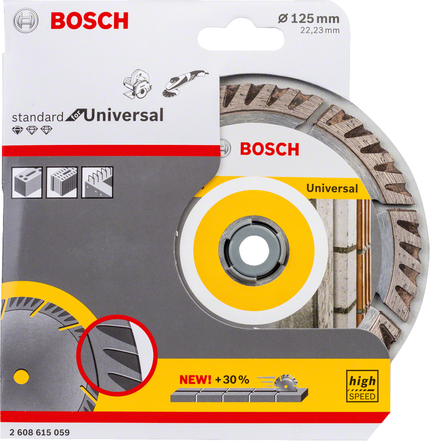 Bosch - Standard Seri Genel Yapı Malzemeleri İçin Elmas Kesme Diski 125 mm - Resim 2