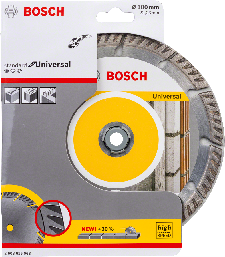 Bosch - Standard Seri Genel Yapı Malzemeleri İçin Elmas Kesme Diski 180 mm - Resim 2