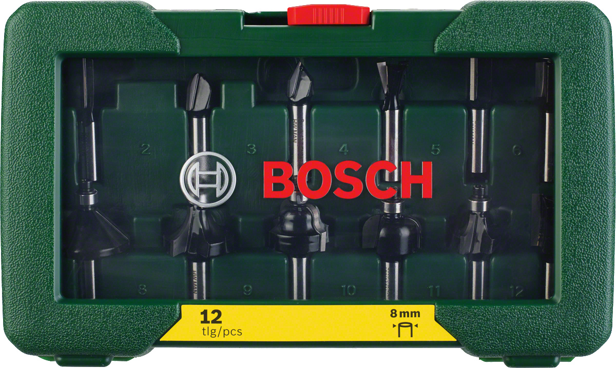 Bosch - 12 Parça Freze Seti 8 mm Şaftlı - Resim 2