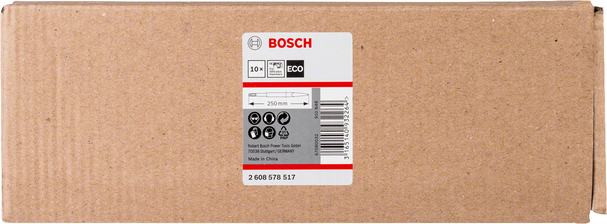 Bosch - Ekonomik Seri Sivri Keski SDS-Plus 250 mm 10'lu - Resim 2