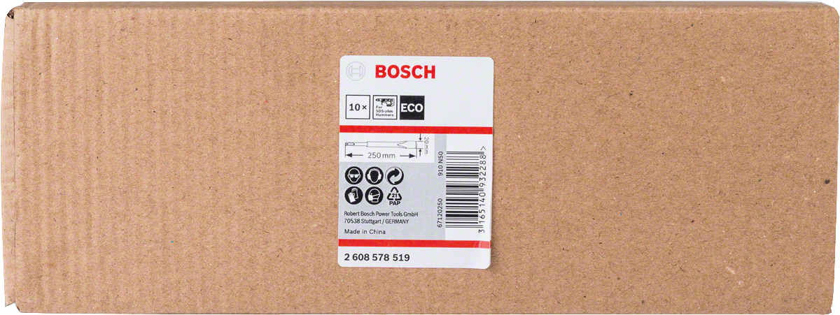 Bosch - Ekonomik Seri Yassı Keski SDS-Plus 250*20 mm 10'lu - Resim 2