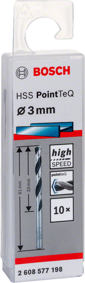 Bosch - HSS-PointeQ Metal Matkap Ucu 3,0 mm 10'lu - Resim 2
