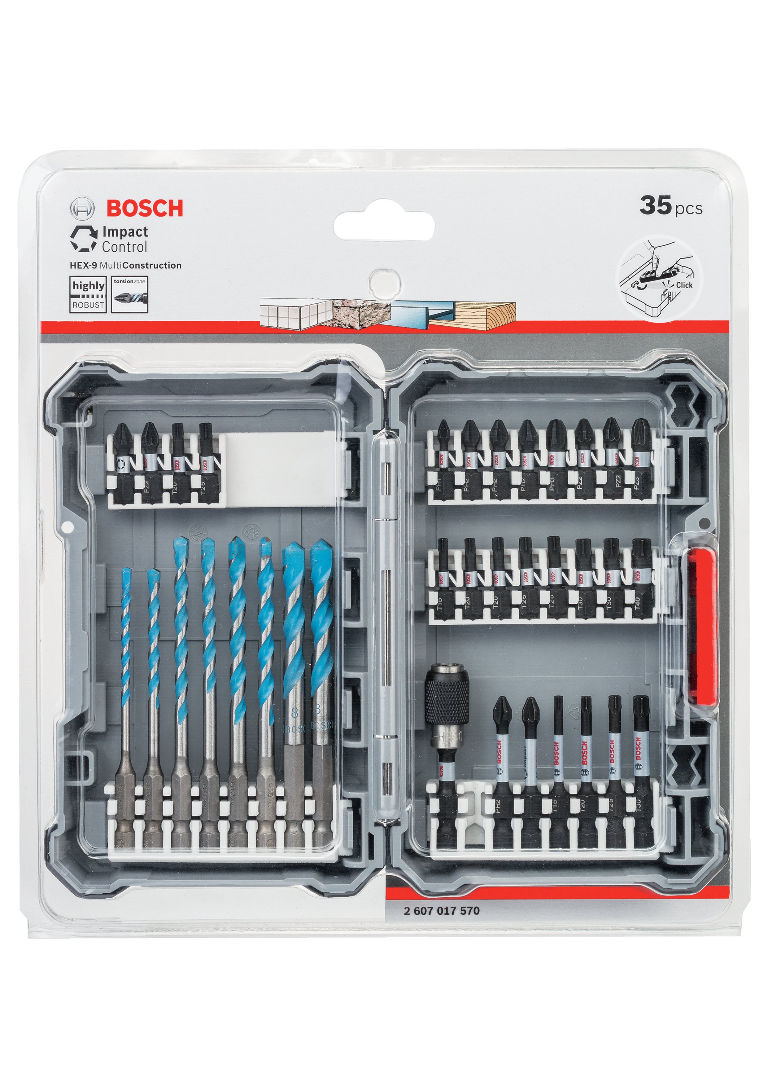 Bosch 35 Parça Vid. ve Mat. Ucu Seti (HEX9) - Resim 2