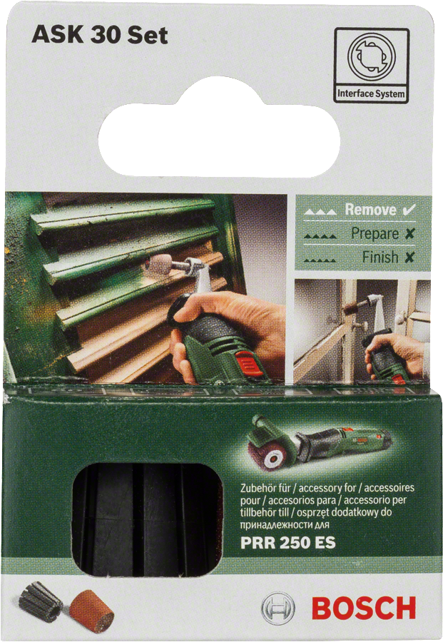 Bosch PRR 250 ES Konik Rulo Zımpara Aksesuar Seti - Resim 4